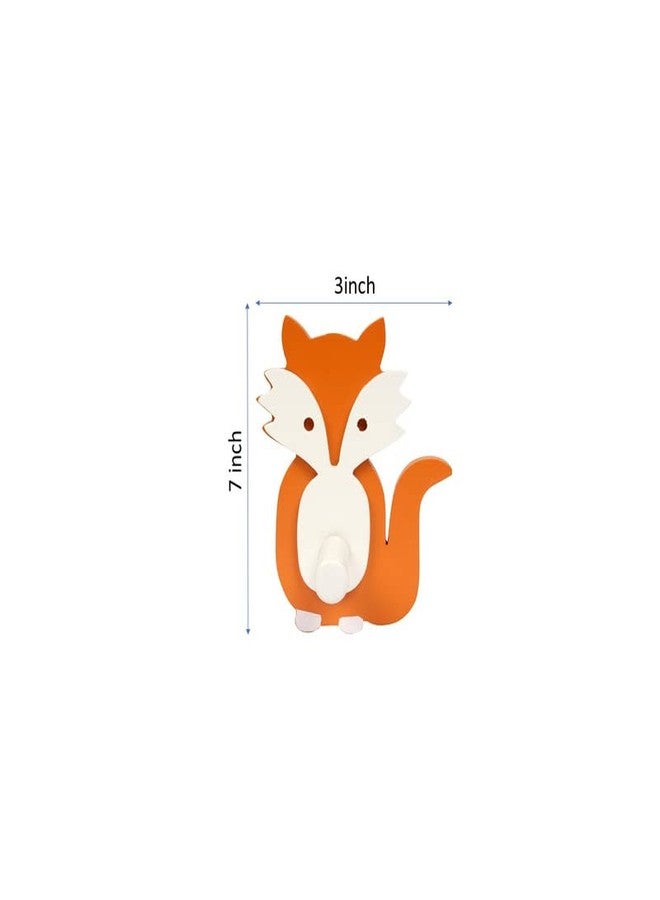 FLY FROG Wall Hooks | MDF Wood | Squirrel Design with Soft Round Edges | Versatile Decorative Hooks for Kids' Room | Wall Art & Storage Solutions - Image 3