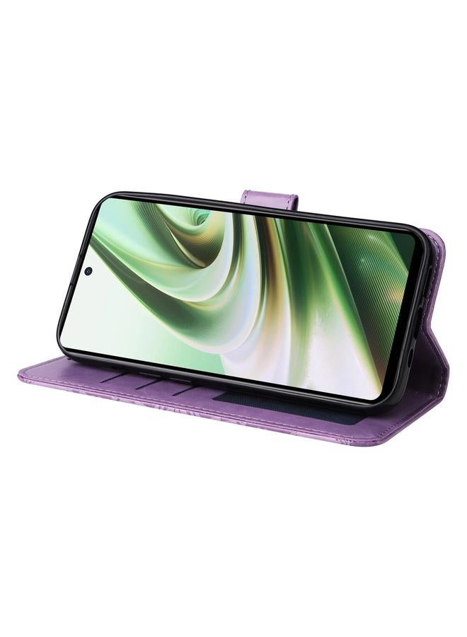 اس-توب جراب لهاتف OnePlus Nord CE3 مصنوع من الجلد المنقوش بنقشة دوار الشمس - Image 5