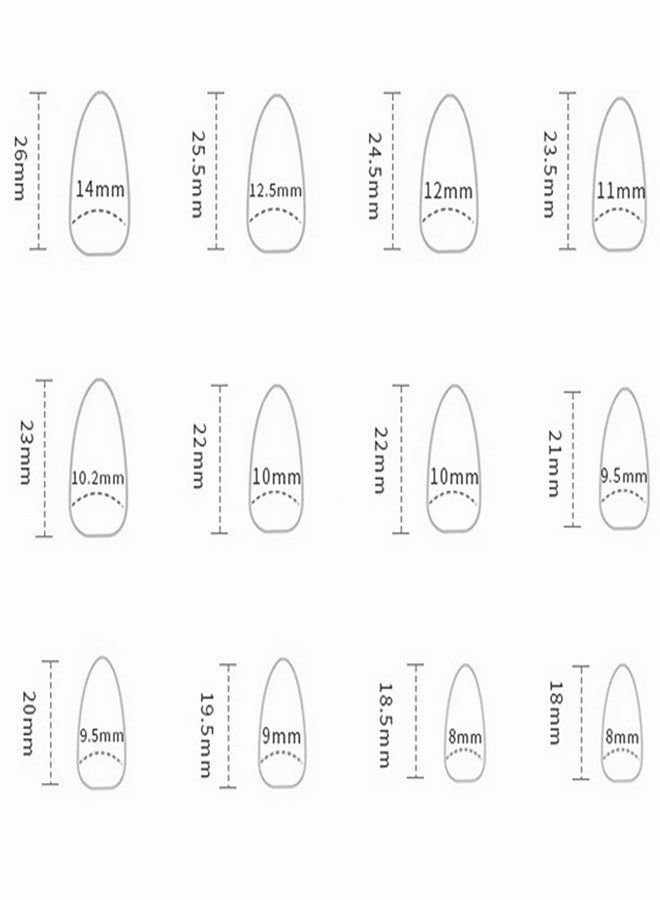 KKUUOO 24Pcs Almond Press on Nails, Reusable Acrylic Fake Nails with 3D Pearl Flower Designs, Full Cover Stick on Nails for Women Girls - Image 2