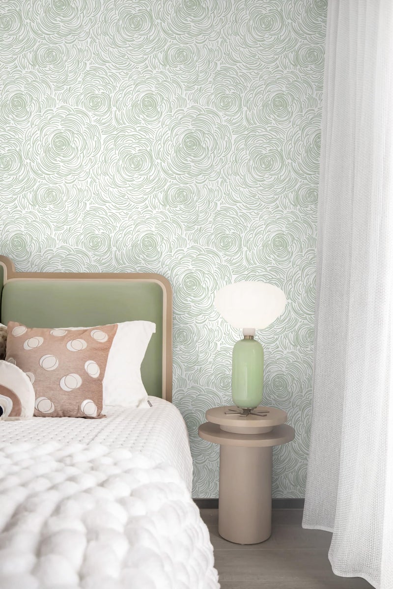 Toduso Modern Peel and Stick Wallpaper Green Contact Paper Sage Green Self-Adhesive Wall Paper Removable Decorative Wallpapers for Bedroom Bathroom Cabinets Decor Vinyl 17.3''Ã—78.7'' - Image 4
