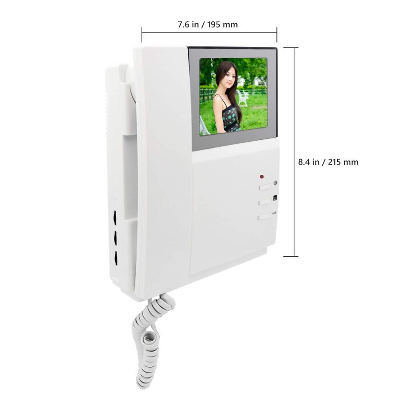AMOCAM Video Door Phone System, 4.3 Inches Clear LCD Monitor Wired Video Intercom Doorbell Kits, IR Night Vision Outdoor Camera Door Intercom, Doorphone Telephone Style for Home Improvement - Image 3