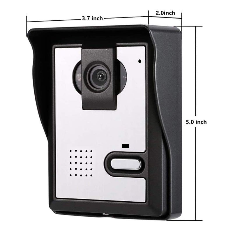 AMOCAM Video Door Phone System, 4.3 Inches Clear LCD Monitor Wired Video Intercom Doorbell Kits, IR Night Vision Outdoor Camera Door Intercom, Doorphone Telephone Style for Home Improvement - Image 5