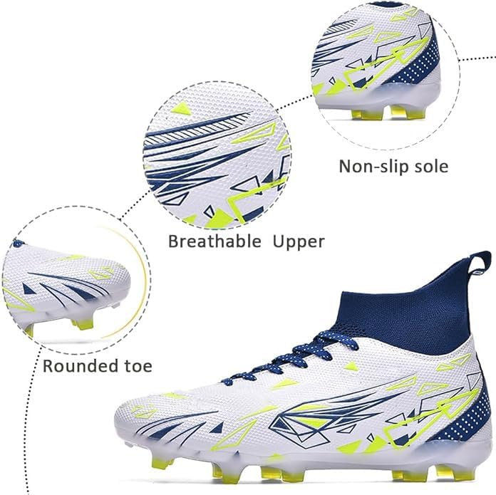 DISRATEBLU Kids Soccer Shoes Boys Football Cleats Professional Athletic Outdoor Trainning Football Shoes Youth Girl Turf Soccer Cleats - Image 2