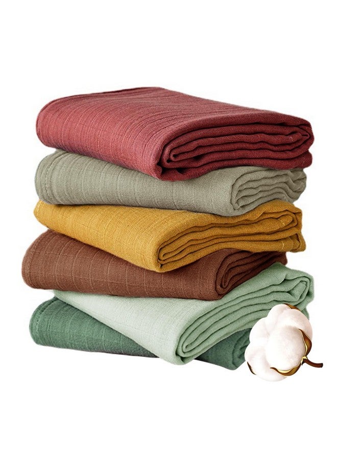 kmilro Muslin Swaddle Blankets, Baby Swaddle Wrap for Baby Boys and Girls Unisex, 6-Pack Breathable and Skin-Friendly Baby Receiving Blankets, Baby Essentials, Registry & Gift, 43 x 47 inches - Image 1