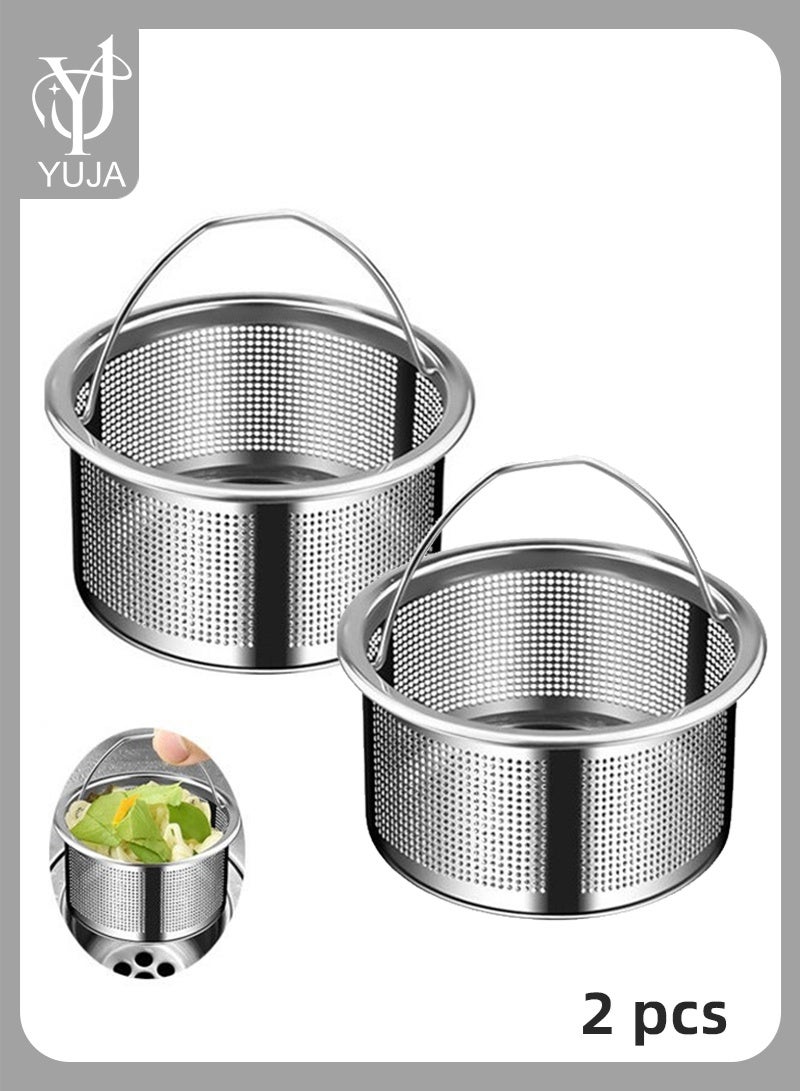 YUJA 2 Pack 304 Stainless Steel Kitchen Sink Strainer Anti-Clogging Drain Filter Strainer - Image 1