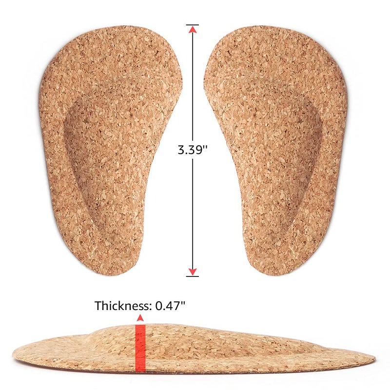 Dr.Foot Dr. Foot's Arch Support Shoe Insoles for Flat Feet, Gel Arch Inserts for Plantar Fasciitis, Adhesive Arch Pad for Relieve Pressure and Feet Pain- 3 Pairs (Cork, 3 Count (Pack of 1)) - Image 3