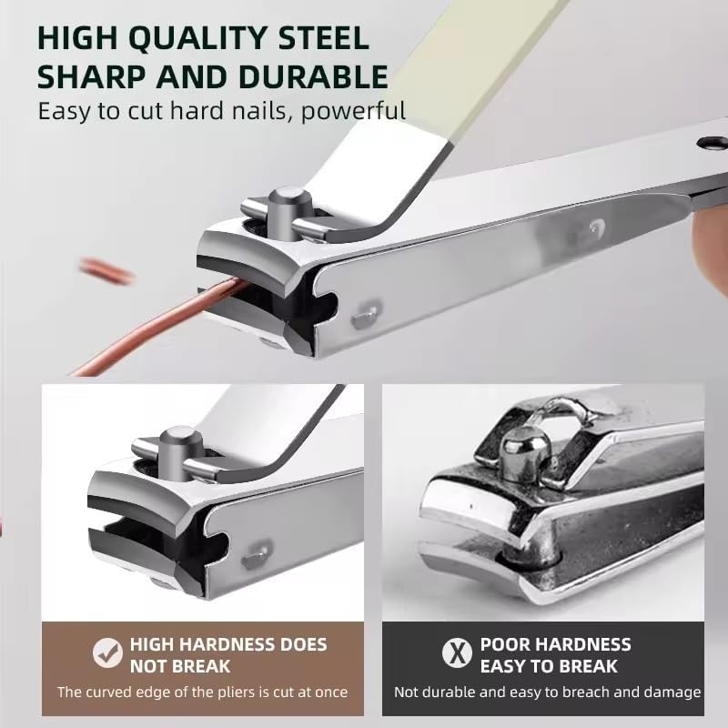 DLEST 10 In 1 Portable Nail Clippers Set and Ear Tool with Leather Case Travel Mini Nail Kit, Manicure and Pedicure Kit, Nail File Stainless Steel Fingernail Clipper for Men and Women - Image 3