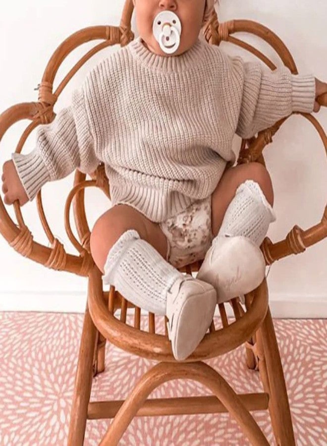 MERSARIPHY Toddler Baby Girls Knitted Sweater Fall Winter Warm Pullover Tops for Kids Boy Girl Outfits Clothes (18-24 Months, Beige New) - Image 4