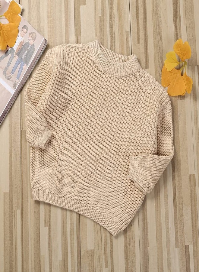 MERSARIPHY Toddler Baby Girls Knitted Sweater Fall Winter Warm Pullover Tops for Kids Boy Girl Outfits Clothes (18-24 Months, Beige New) - Image 5