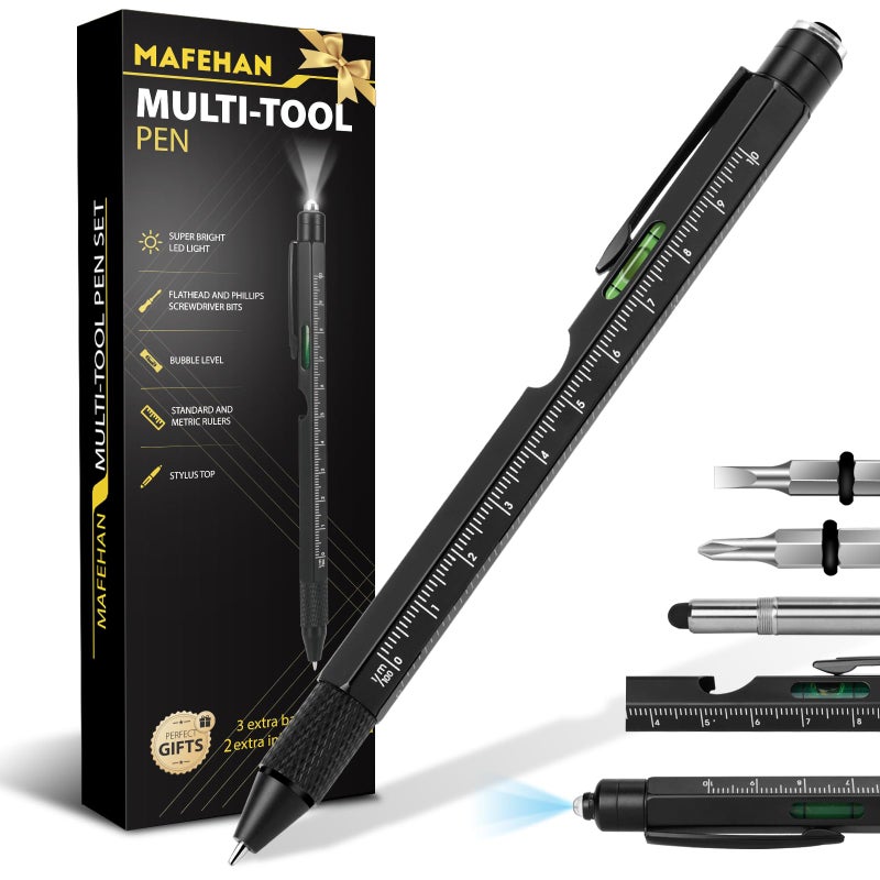 Gifts for Men Who Have Everything MAFEHAN 9in1 Multitool Pen with LED Light Valentines Day Gifts for Him Cool Gadgets Gifts for Dad Husband Grandpa