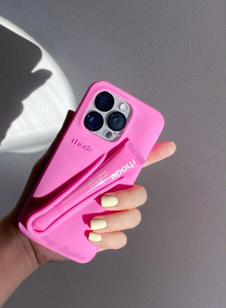 Rhode iPhone 16 Pro Max Case with Lip Gloss ,Mobile phone case Lipstick Set(Shortcake), Shockproof, scratch-resistant, portable, Rhode Applicable to iPhone 16 Pro Max - Image 3
