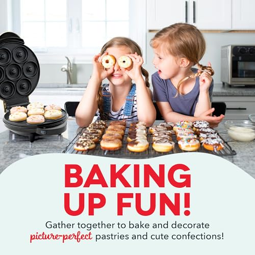 DASH MultiMaker Treat Maker System, Mini Donuts, Heart Shaped Waffle, Mini Cupcakes - Aqua - Image 3