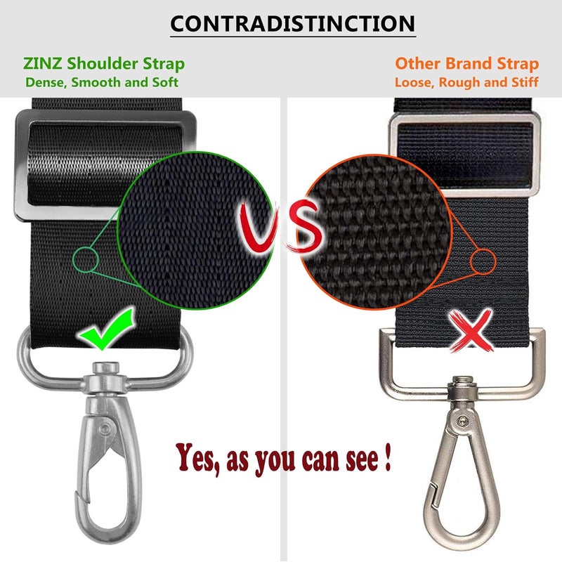 ZINZ Shoulder Strap, 79" Padded Adjustable Shoulder Bag Straps Replacement for Bags with D-Ring - Image 2