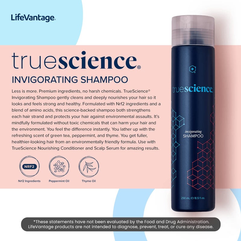 LifeVantage - Nourishing Hair Shampoo - Nrf2 Ingredients, Oil Complex, Peppermint Oil, Green Tea and Coconut Oil - 250ml - Image 3