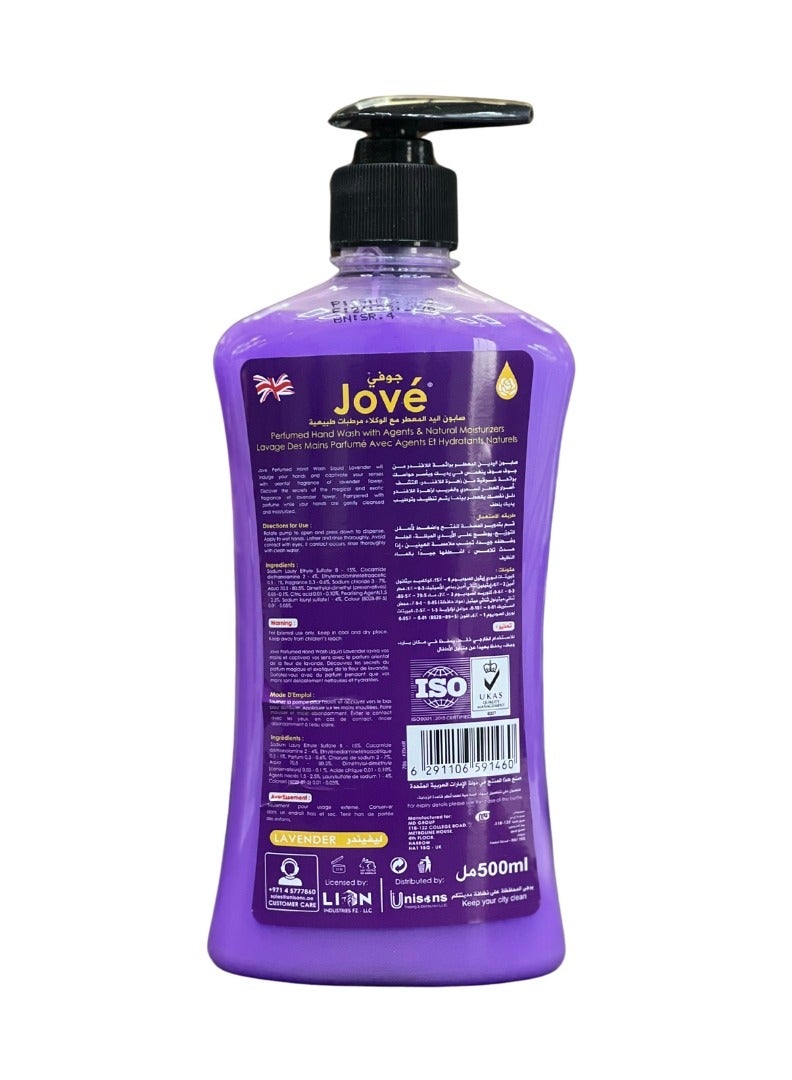 Jove Lavender Bliss Perfumed Hand Wash - 500 ml|Indulge in the soothing scent| while keeping your hands fresh and clean. - Image 2