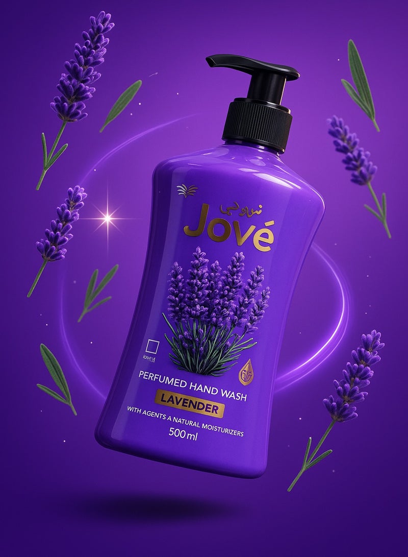 Jove Lavender Bliss Perfumed Hand Wash - 500 ml|Indulge in the soothing scent| while keeping your hands fresh and clean. - Image 3