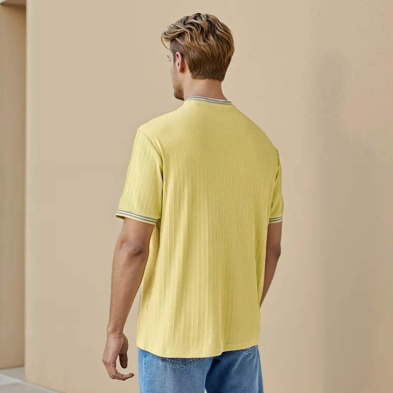 Splash FAV  Ribbed Crew Neck T-shirt for Men | Best Price UAE