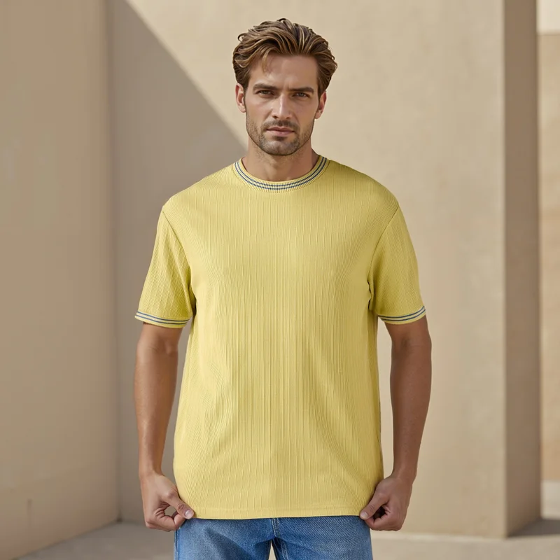 سبلاش فيڤ Ribbed Crew Neck T-shirt
