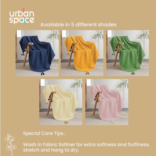 Urban Space 100% Cotton Waffle Throw Blanket, Soft Decorative Throw for Living Room, Sofa, Chair and Couch, Handmade,Reversible and Breathable Throw with Tassels (Size - 50 x 70 Inches, Beige)-200 TC - Image 5