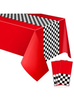 Irenare Car Birthday Party Supplies Racing Party Decorations Road Tablecloth Racetrack Tablecloth Racetrack Table Runner Tablecovers For Kids Car Theme Birthday Party 54 X 108 Inch (Fresh Style 3 Sheets)  - Image 2