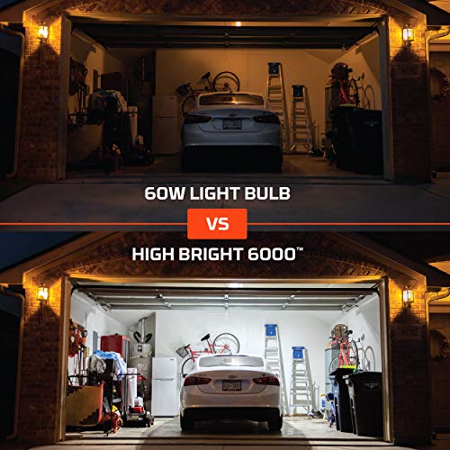 NEBO HIGH BRIGHT 6000 Garage Light | 6000 Lumens, Screws Into Standard Bulb Sockets, Adjustable Panels, Energy Efficient LED Shop Lights, No Rewiring Required, Great for Basements & Attics - Image 5
