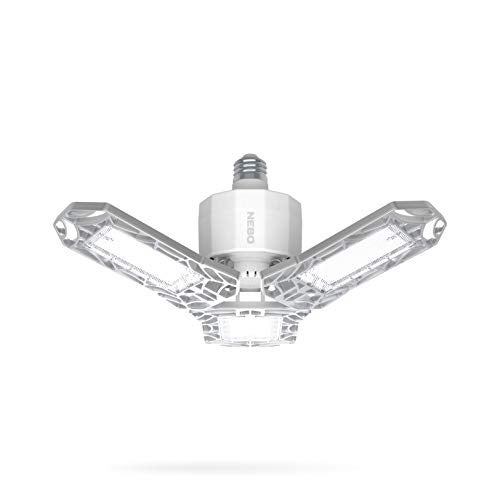NEBO HIGH BRIGHT 6000 Garage Light | 6000 Lumens, Screws Into Standard Bulb Sockets, Adjustable Panels, Energy Efficient LED Shop Lights, No Rewiring Required, Great for Basements & Attics - Image 1