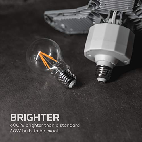 NEBO HIGH BRIGHT 6000 Garage Light | 6000 Lumens, Screws Into Standard Bulb Sockets, Adjustable Panels, Energy Efficient LED Shop Lights, No Rewiring Required, Great for Basements & Attics - Image 3