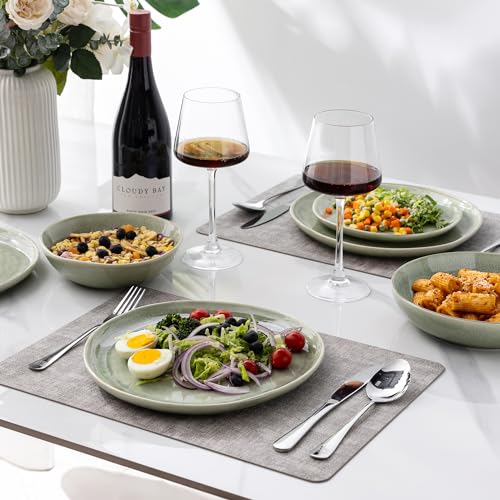 AmorArc Ceramic Plates Set of 6, 8.5 Inch Handmade Reactive Glaze Stoneware Plates set for Dessert, Salad, Appetizer,Dinner Microwave & Dishwasher Safe, Scratch Resistant - Image 5