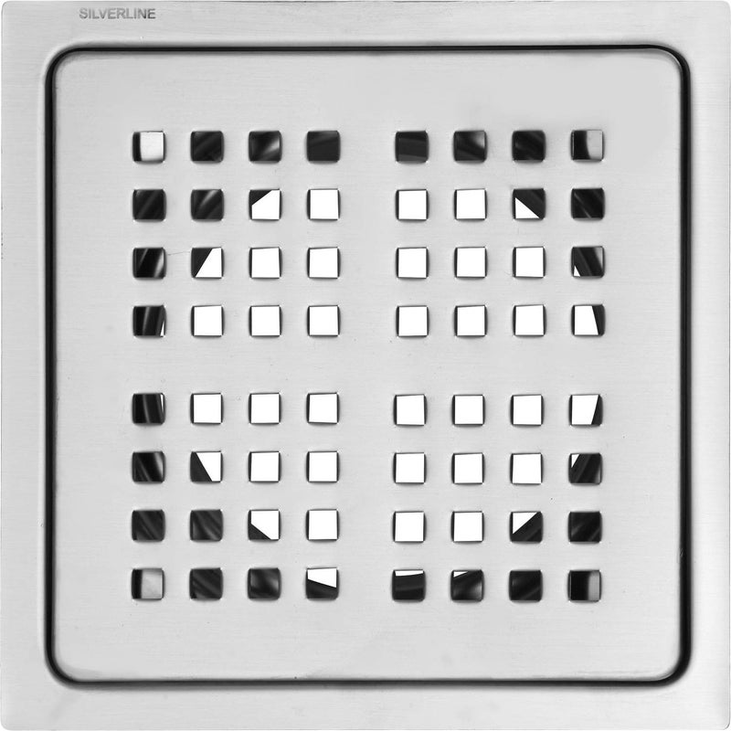 Silverline SILVER LINE Stainless Steel Bathroom Drain, Floor Jali, MATT Finish, Size 6" x 6" (SS4-150-1) - Image 5