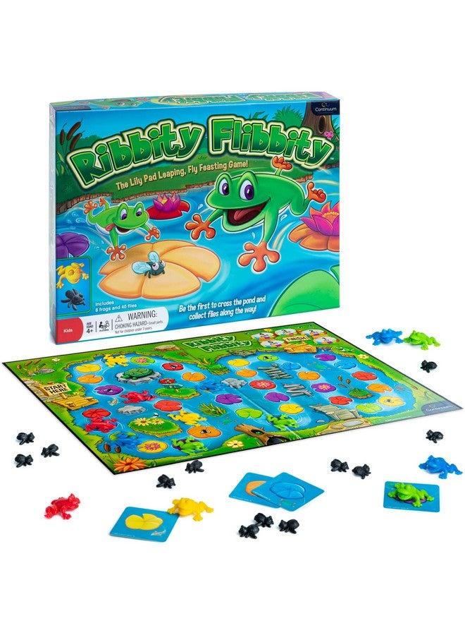 Continuum Games Ribbity Flibbity, The Lily Pad Leaping, Fly Feasting Game, Fun Frog-Themed Board Game - Image 1