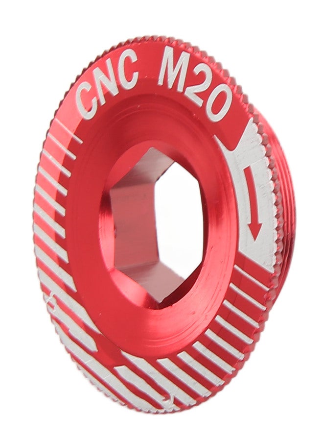 إنلي براغي ذراع كرنك الدراجة الهوائية، مصنوعة من سبائك الألومنيوم، مقاس M20، براغي تثبيت ذراع الكرنك، براغي ذراع مجموعة الكرنك للدراجة، مقاس M20، لون أحمر - Image 2