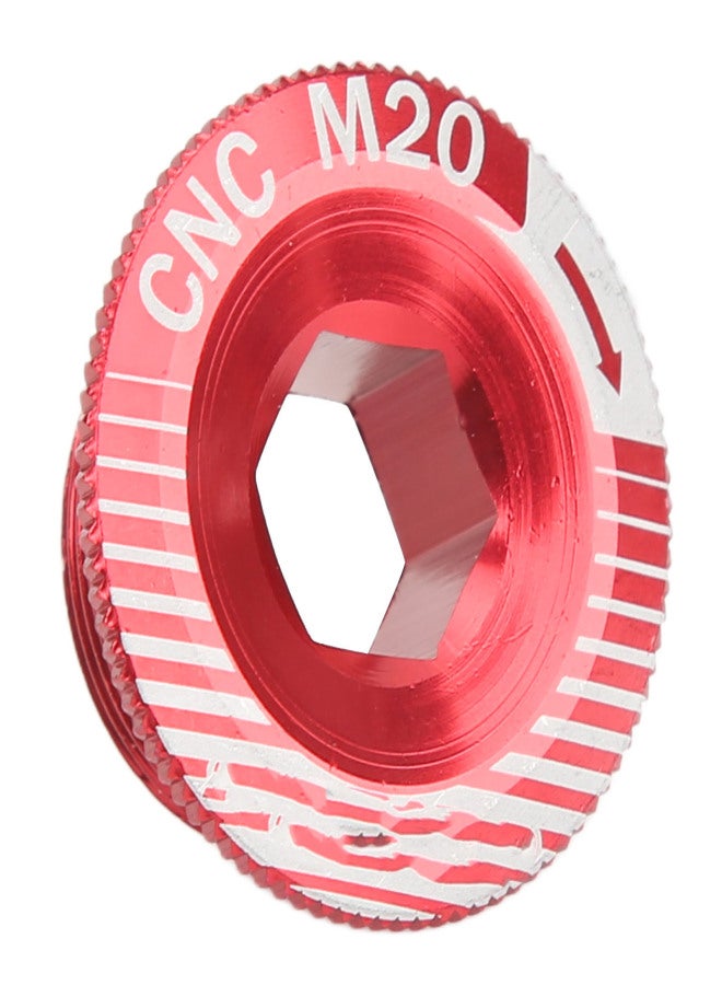 إنلي براغي ذراع كرنك الدراجة الهوائية، مصنوعة من سبائك الألومنيوم، مقاس M20، براغي تثبيت ذراع الكرنك، براغي ذراع مجموعة الكرنك للدراجة، مقاس M20، لون أحمر - Image 5