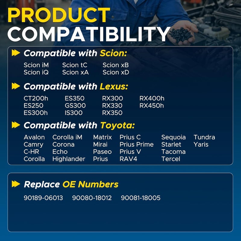 GoaMotors 50 PCS K55 Car Retainer Clips Plastic Fastener Kit Fender Liner Wheelhouse Liner, Nut Retainer Replacement for Toyota for Camry for Corolla for Highlander for Tundra for Tacoma for Sequoia Local & cross border ship compatible - Image 3