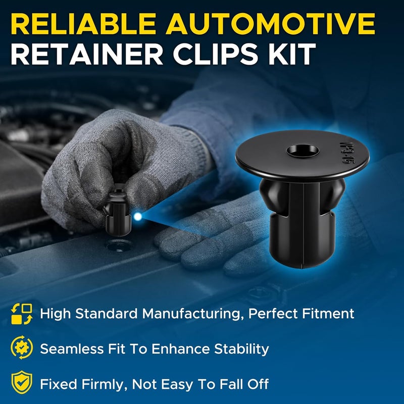 GoaMotors 50 PCS K55 Car Retainer Clips Plastic Fastener Kit Fender Liner Wheelhouse Liner, Nut Retainer Replacement for Toyota for Camry for Corolla for Highlander for Tundra for Tacoma for Sequoia Local & cross border ship compatible - Image 2