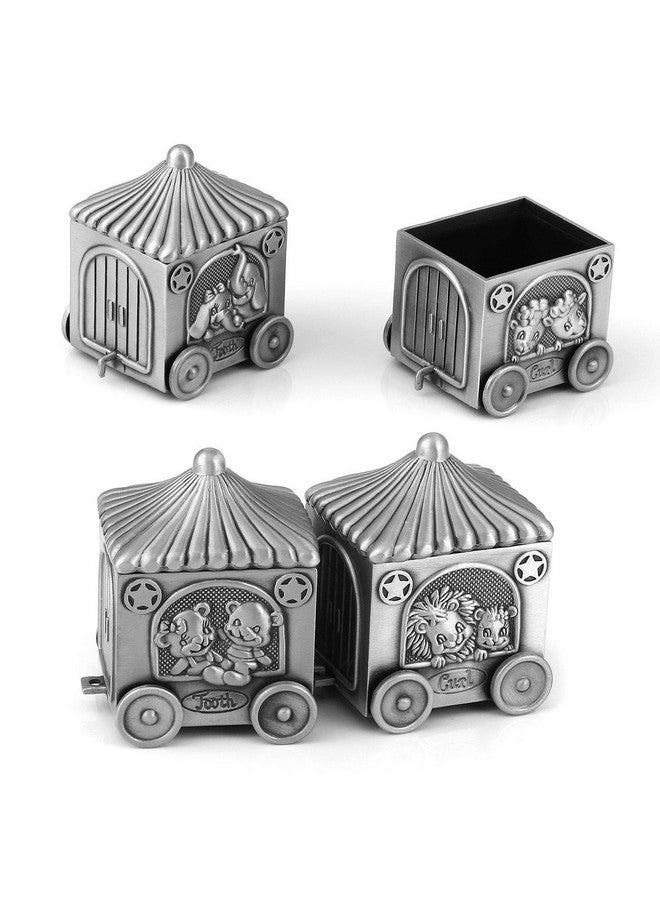 Mogoko Silver Tooth Holder, My First Tooth and Curl Keepsake Box Set, Baby Teeth Fairy Containter Gift Boxes for Child Kids - Image 5