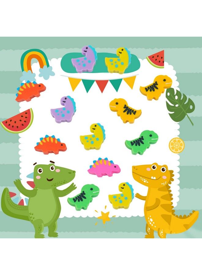 Kolewo4ever 200 Pieces Mini Dinosaur Erasers Bulk Small Pencil Erasers Latex Free Soft Erasers Pencil Erasers For For Classroom Homework Rewards Party Favors Gift Filling - Image 4