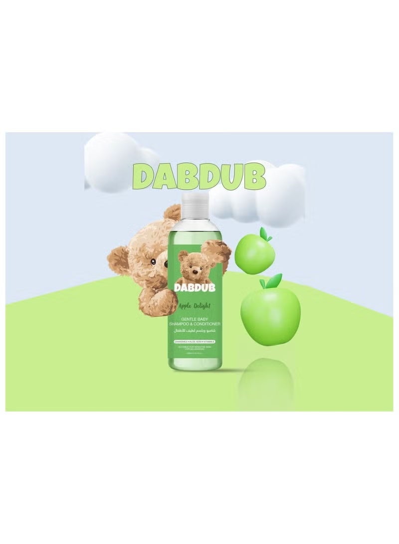 Dabdub شامبو دابدوب أبل ديلايت اللطيف للأطفال 480 مل - Image 4