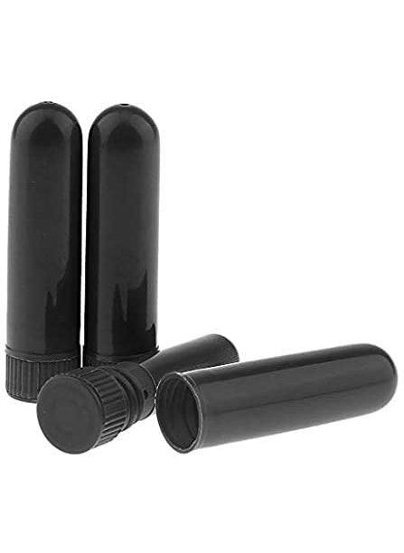 Prasadhak BLACK Empty Inhalers with high quallity blank cotton wicks tubes and cap for Aromatherapy Essential oil Vapor Refill Vicks 25  - Image 2
