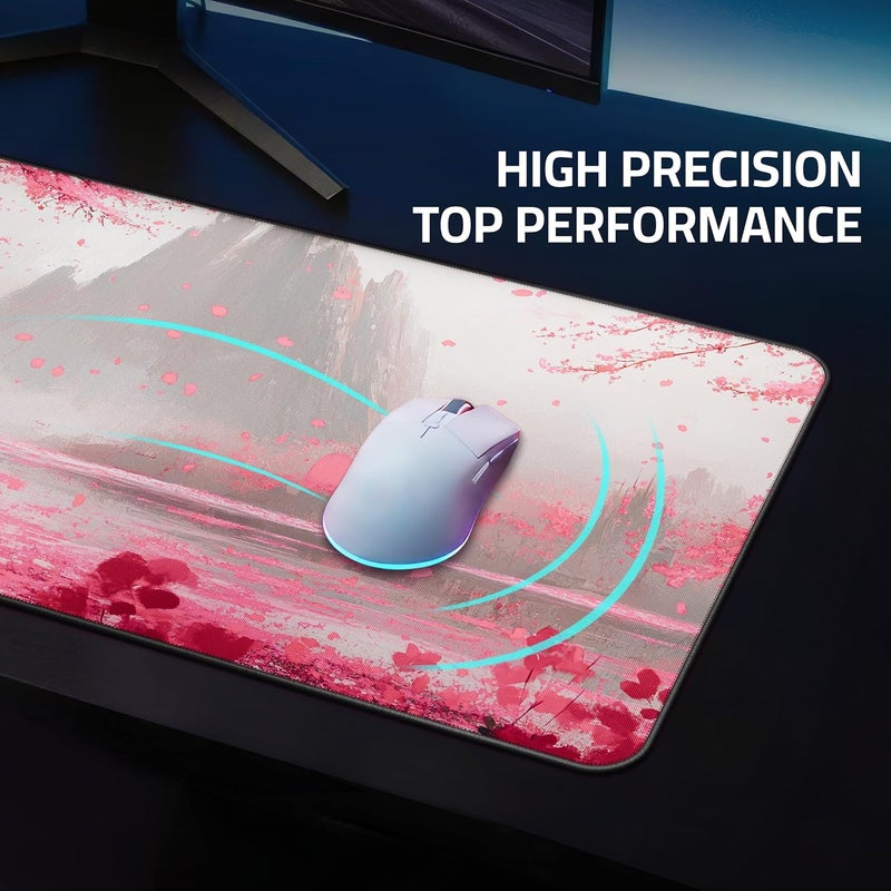 RISOKA XXL Gaming Mouse Mat 900 x 400 cm - Stitched Edges & Water-Repellent - Anime Mouse Mat for Gamer & Office - Large Mouse Pad & Desk Mat - Mouse Mat Setup & PC - Image 4
