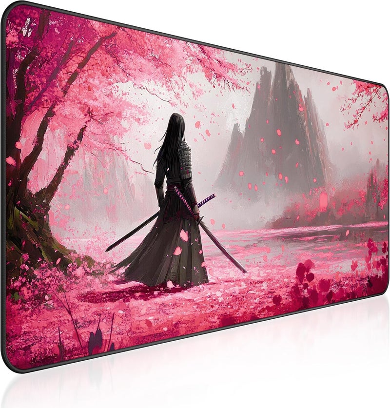 RISOKA XXL Gaming Mouse Mat 900 x 400 cm - Stitched Edges & Water-Repellent - Anime Mouse Mat for Gamer & Office - Large Mouse Pad & Desk Mat - Mouse Mat Setup & PC - Image 2