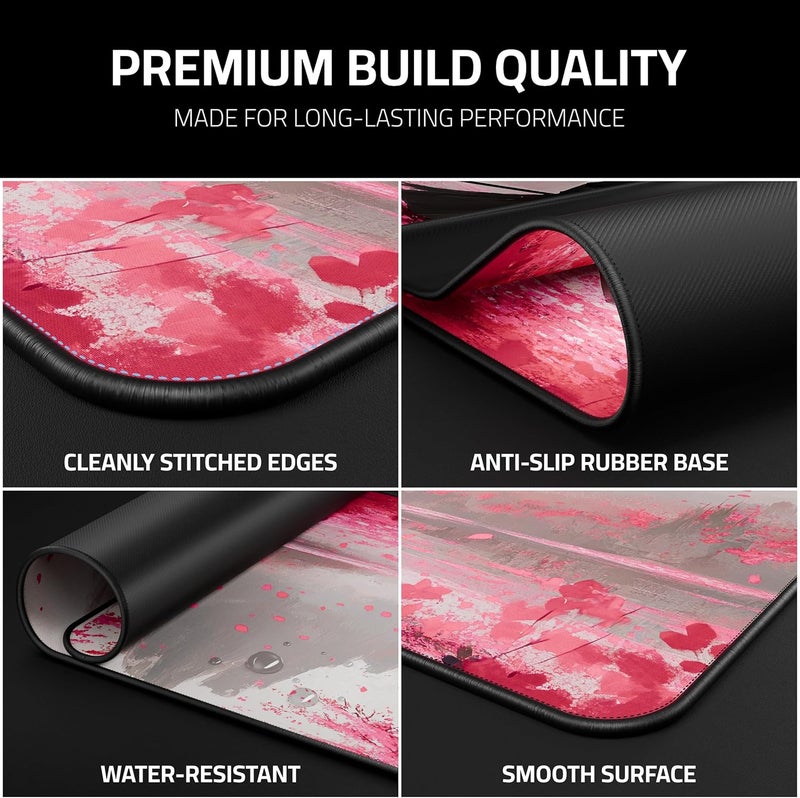 RISOKA XXL Gaming Mouse Mat 900 x 400 cm - Stitched Edges & Water-Repellent - Anime Mouse Mat for Gamer & Office - Large Mouse Pad & Desk Mat - Mouse Mat Setup & PC - Image 5