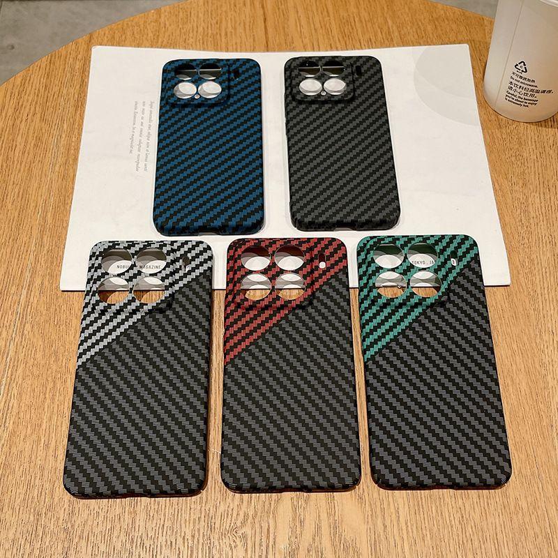 Ultra-Thin Water Transfer Carbon Fiber Texture Hard Phone Case for Xiaomi 15 Pro and Xiaomi 14, Shockproof Full Coverage Cover - Image 4