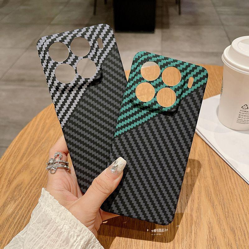 Ultra-Thin Water Transfer Carbon Fiber Texture Hard Phone Case for Xiaomi 15 Pro and Xiaomi 14, Shockproof Full Coverage Cover - Image 2