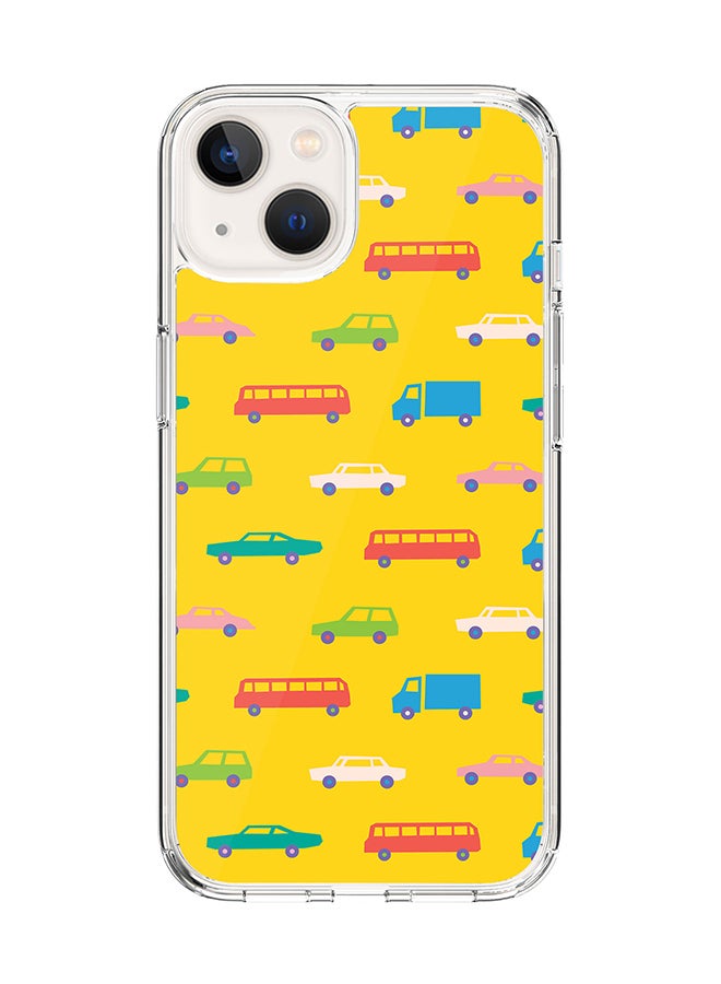 Classic Clear for Apple iPhone 14 Case Hybrid Soft Cover Flexible Edges Anti Drop TPU PC Gel Thin Transparent Cover [ Designed for Apple iPhone 14 ] - Opposite Traffic Full Print