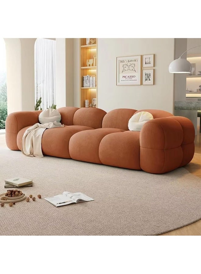 Zayn comforts Plush 3-Seater Velvet Bubble Cloud Sofa - Image 1