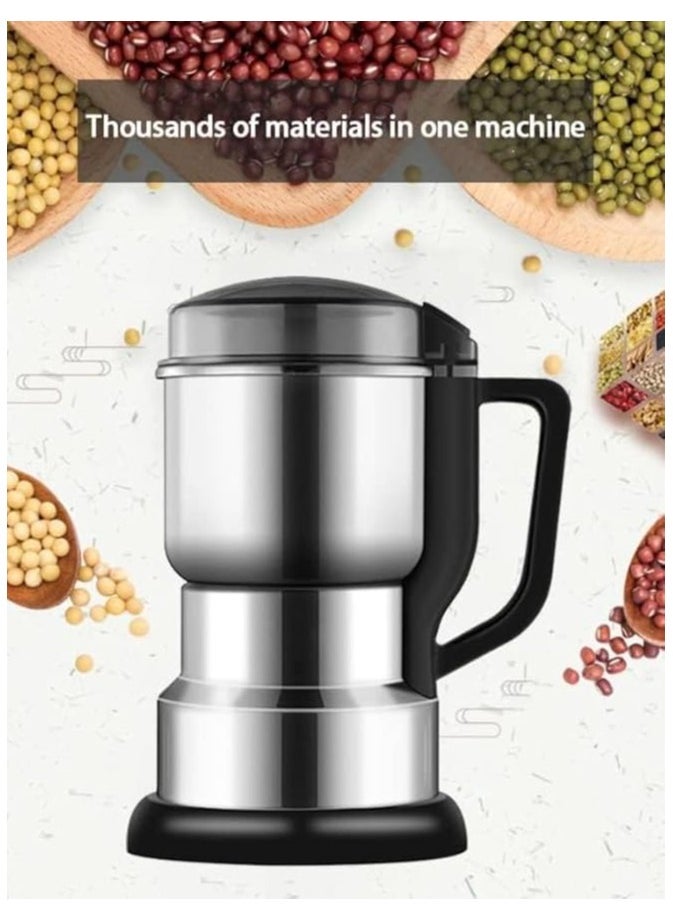 Generic - Electric stainless steel spice and coffee grinder with handle, 400 watts, 400 g, large size, multi-functional, with one year warranty - Image 1