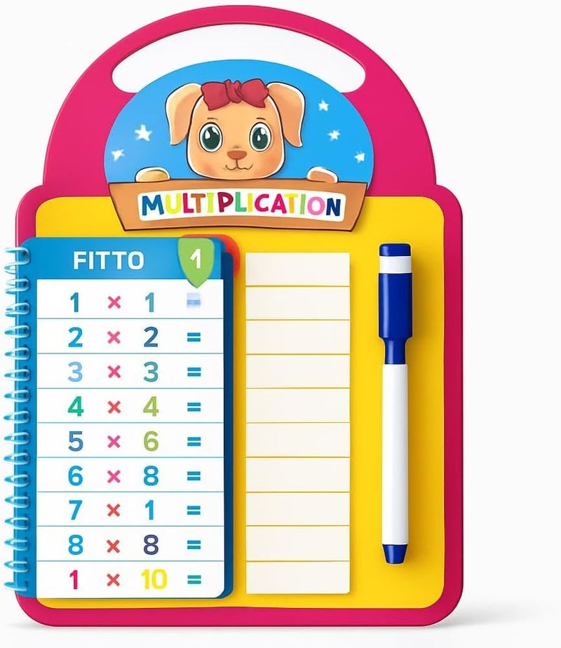 Fitto Education Card with Erasable Marker & Eraser, 25x20.5cm for Classroom Use - Image 1