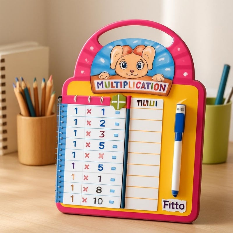 Fitto Education Card with Erasable Marker & Eraser, 25x20.5cm for Classroom Use - Image 2