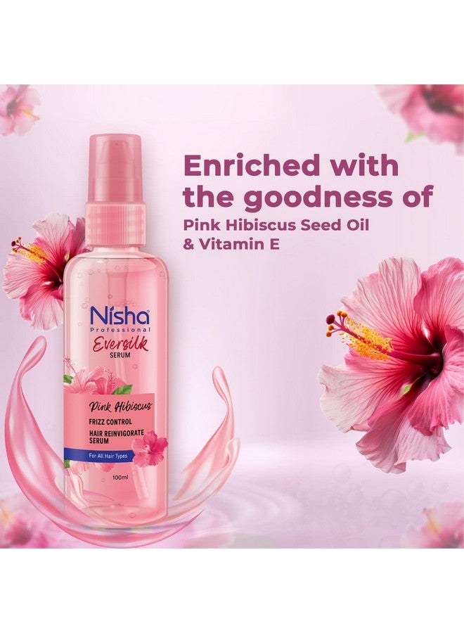 نيشا سيروم بروفيشنال هير رينيفيجوريت 100 مل، سيروم للشعر بزهرة الكركديه الوردية للشعر المجعد، سيروم شعر إيفيرسيلك لجميع أنواع الشعر - Image 4