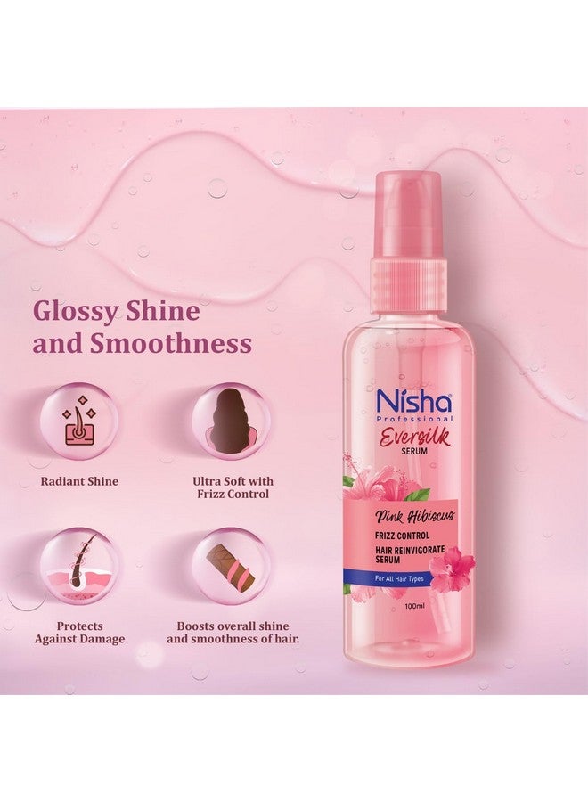 نيشا سيروم بروفيشنال هير رينيفيجوريت 100 مل، سيروم للشعر بزهرة الكركديه الوردية للشعر المجعد، سيروم شعر إيفيرسيلك لجميع أنواع الشعر - Image 5